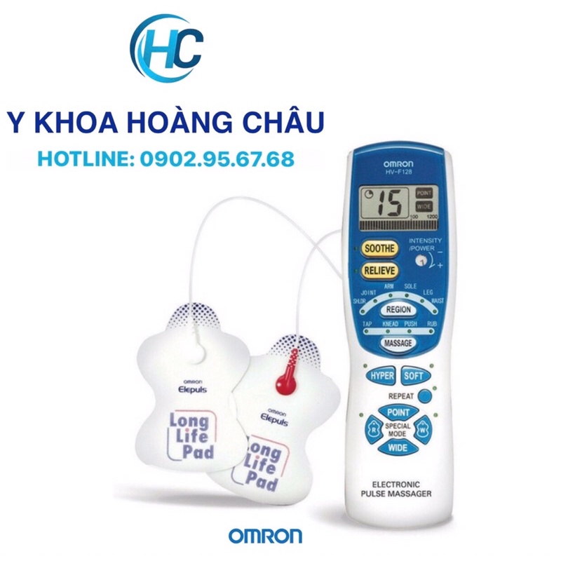 Máy Massage Xung Điện Omron HV-F128 | (Mát xa, Massa) (Bảo hành 2 năm)