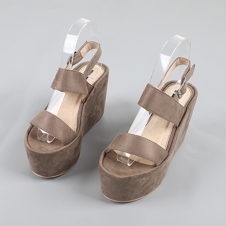 [order] giày đế xuồng da lộn 11cm platform sandals xuất khẩu mẫu mới 2021