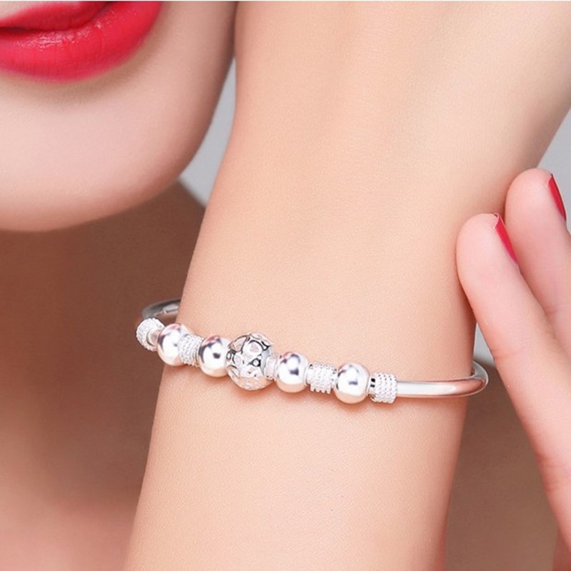 1 Vòng Tay Bạc May Mắn Sang Trọng Cho Nữ