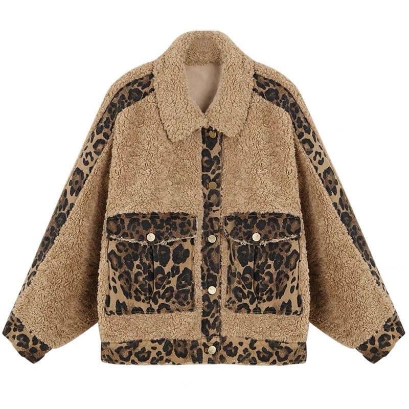 Áo khoác lông nâu