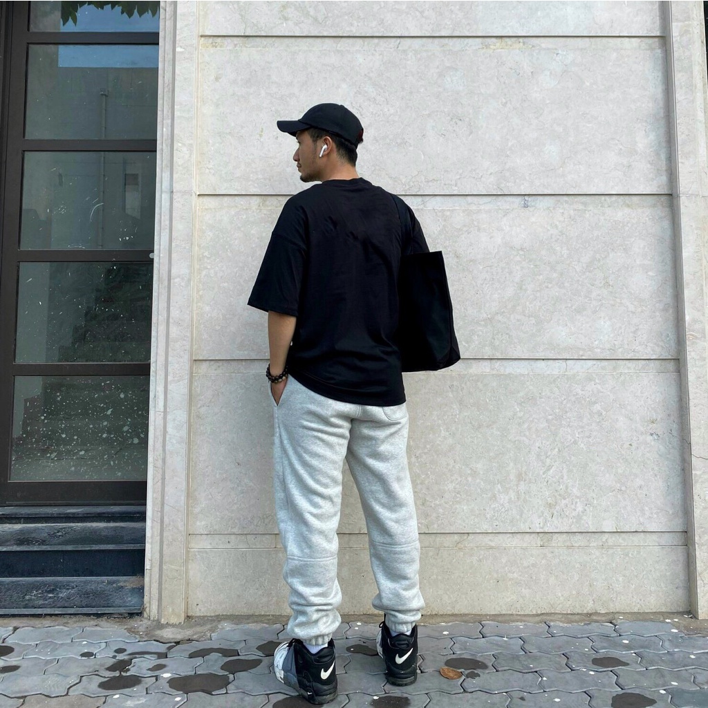 Quần jogger pants unisex DATINO bo chun chất thun nỉ bông cotton, cạp xỏ dây drawstring bảng lơn