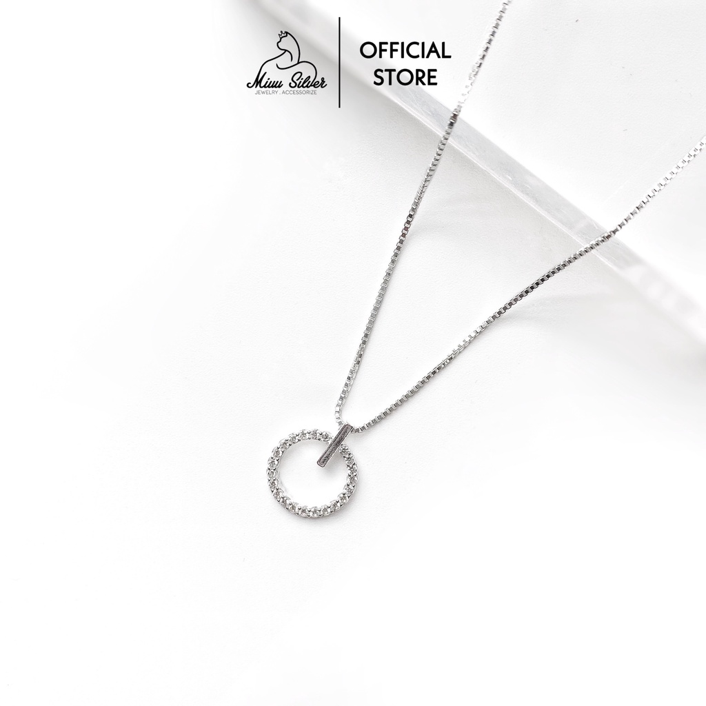 Dây chuyền bạc nữ Miuu Silver mặt tròn xinh xắn Veronica Necklace
