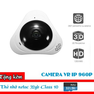 Camera IP VR Yoosee 360 độ HD 960P kèm thẻ nhớ Netac chuyên dụng Class 10 32GB