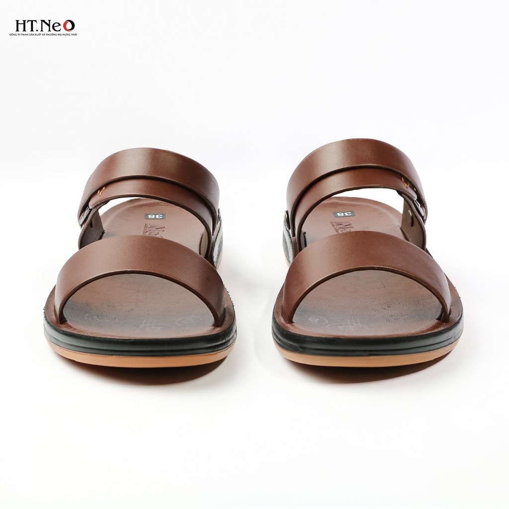 Sandal nam HT.NEO 100% da bò mềm mại, đế cao su nguyên khối, khâu may chân quai siêu chắc chắn SD94