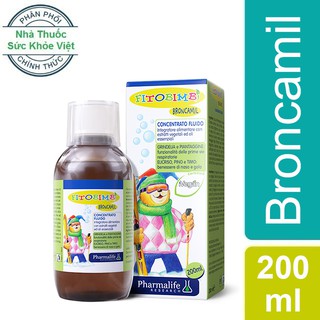 Fitobimbi broncamil - hỗ trợ giảm ho đờm - ho do nhiễm lạnh - viêm họng - viêm phế quản