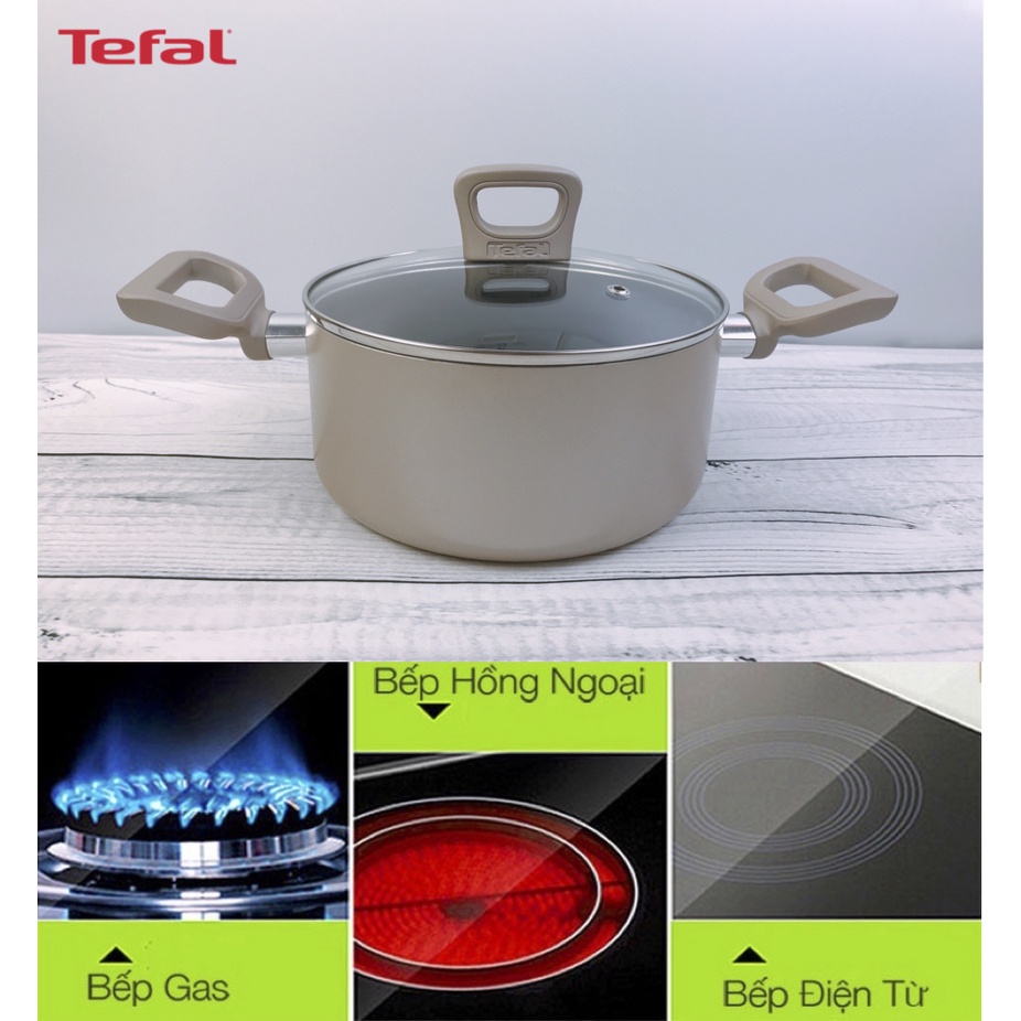 Nồi chống dính đáy từ Tefal Sensations size 18cm - Hàng chính hãng, sản xuất tại Việt Nam