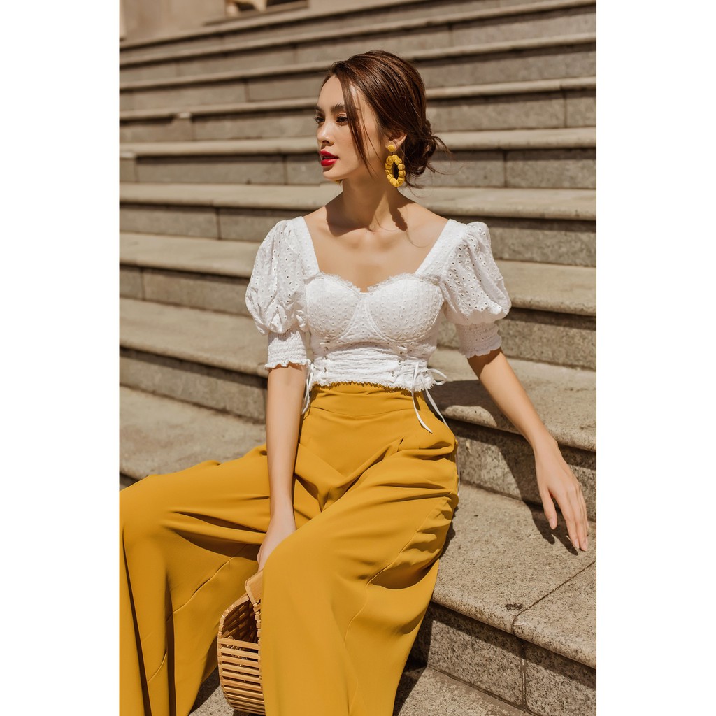 SÒ VINTAGE - PNI Quần ống rộng túi xéo khóa kéo sau lưng | BigBuy360 - bigbuy360.vn