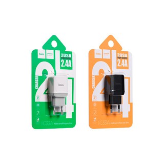 CỦ SẠC 2 CỔNG HOCO C33A - HỖ TRỢ SẠC NHANH 2.4A - DÙNG CHO NHIỀU DÒNG MÁY - CHÍNH HÃNG