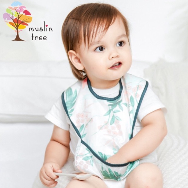 Yếm ăn dặm cho bé thương hiệu Muslin Tree