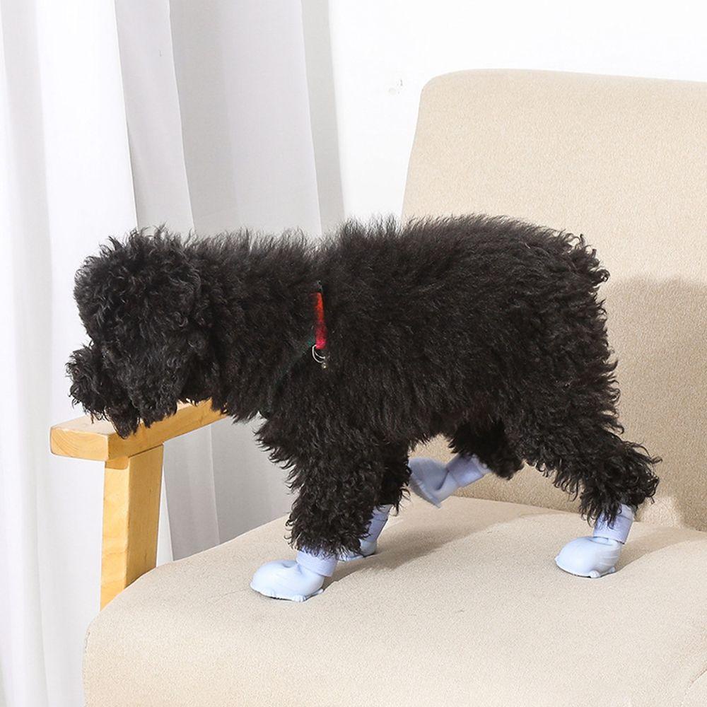 Bộ 4 Vỏ Bọc Giày Đi Mưa Chống Trượt Thoáng Khí Dành Cho Chó Nhỏ