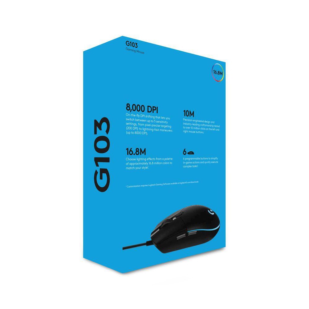 Chuột game Logitech G102 (G103) Prodigy RGB LED-8.000 dpi