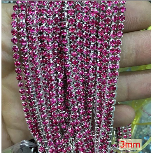 Dây đá phụ kiện handmade trang trí cổ trang,  may mặc, giày dép, túi xách