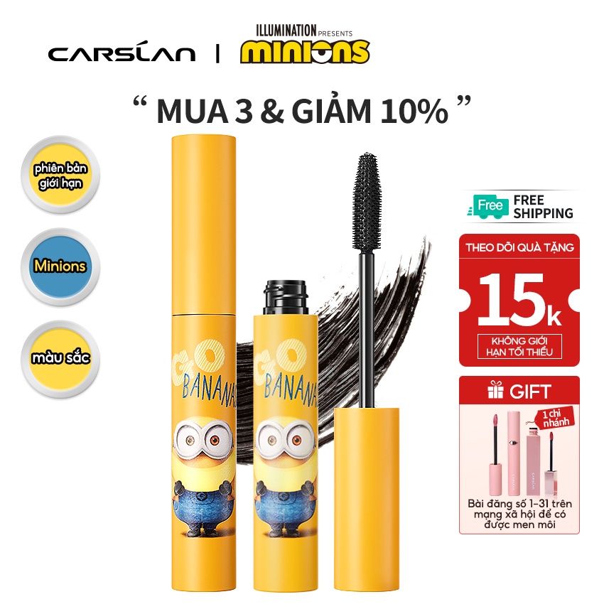 Carslan X Minions Pretty Eyes Mascara Waterproof Long-lasting Mascara 5g | BigBuy360 - bigbuy360.vn