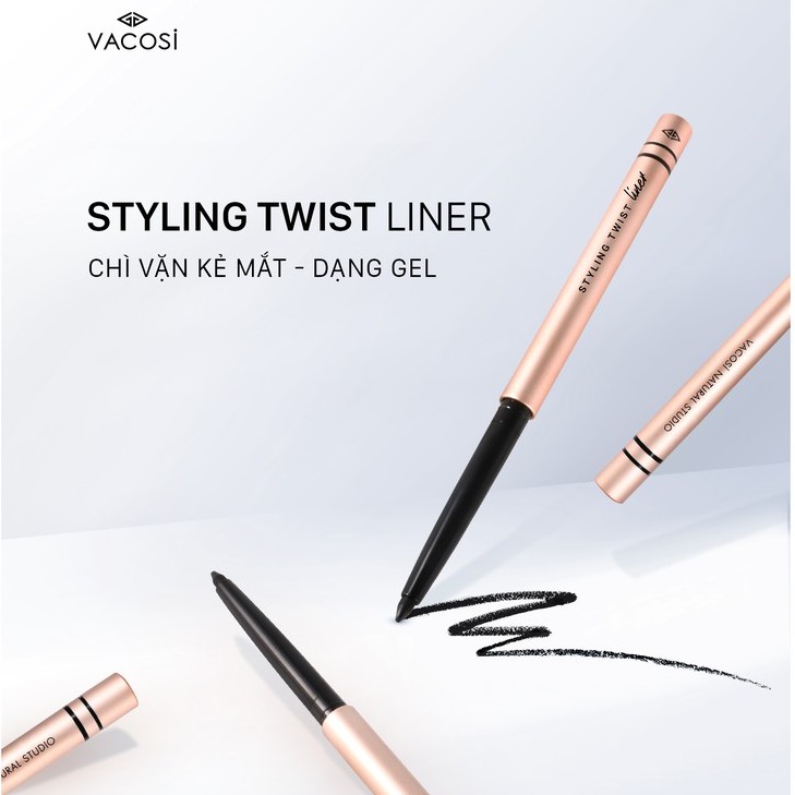 Chì kẻ mắt dạng gel Vacosi Styling Twist Liner