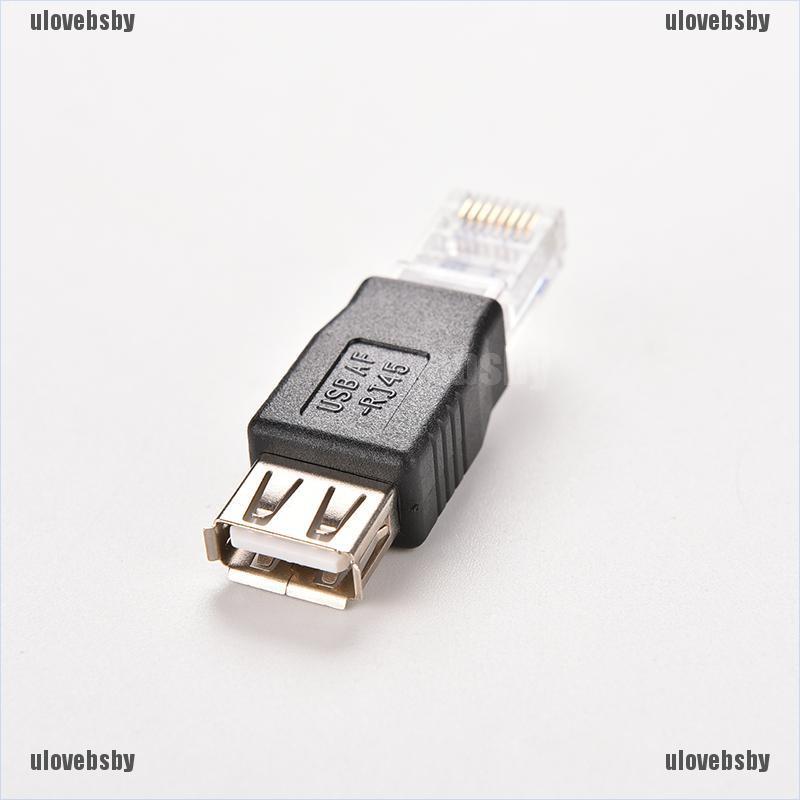 【ulovebsby】RJ45 Male to USB AF A Female Adapter Socket LAN Network Ethernet Ro