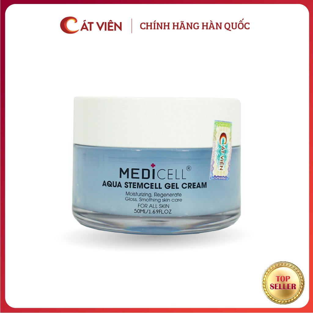 Kem dưỡng da chuyên sâu, dưỡng ẩm, kiềm dầu, phục hồi da sau mụn, nám tàn nhang, chăm sóc da Medicell Aqua Stem Cell Gel