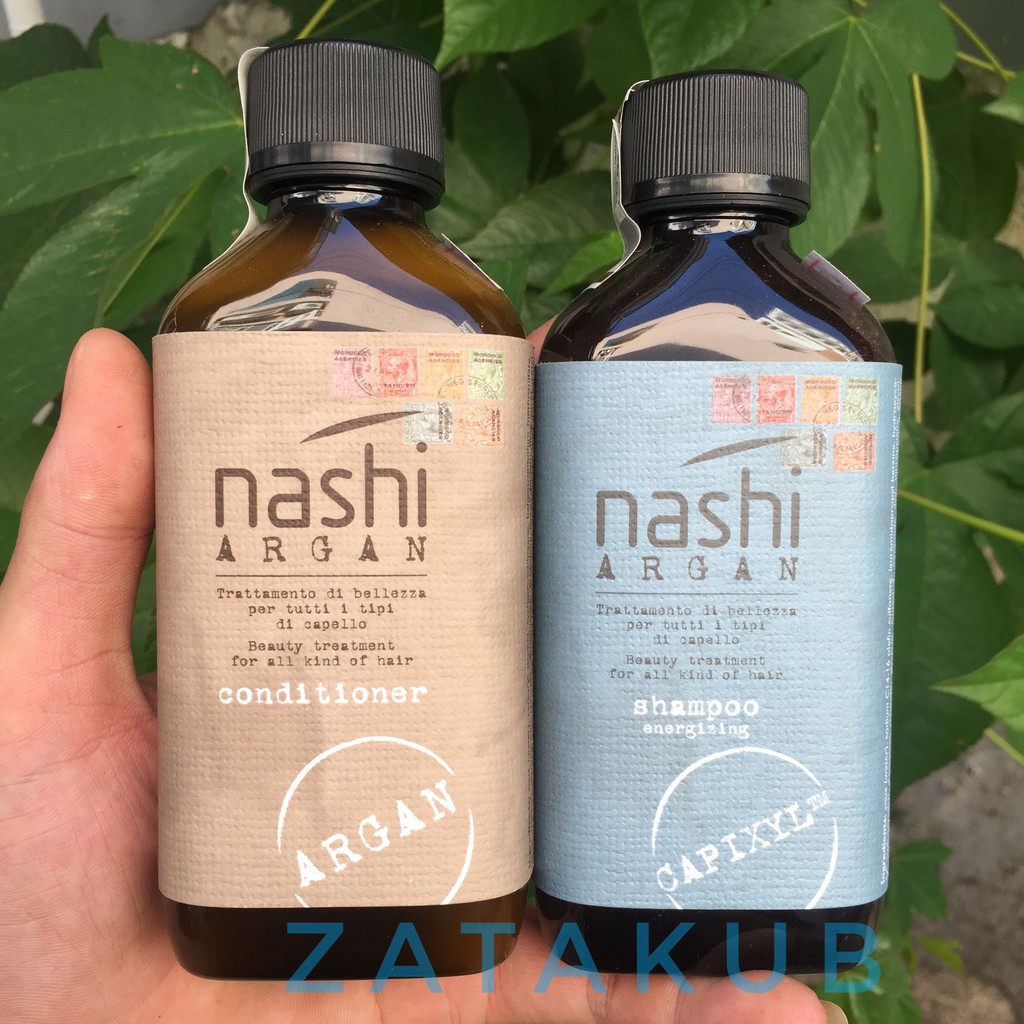 🇮🇹Nashi-Italia🇮🇹 Dầu gội xả chống rụng và kích thích mọc tóc Nashi Argan Energizing Hairloss Capixyl 200mlx2