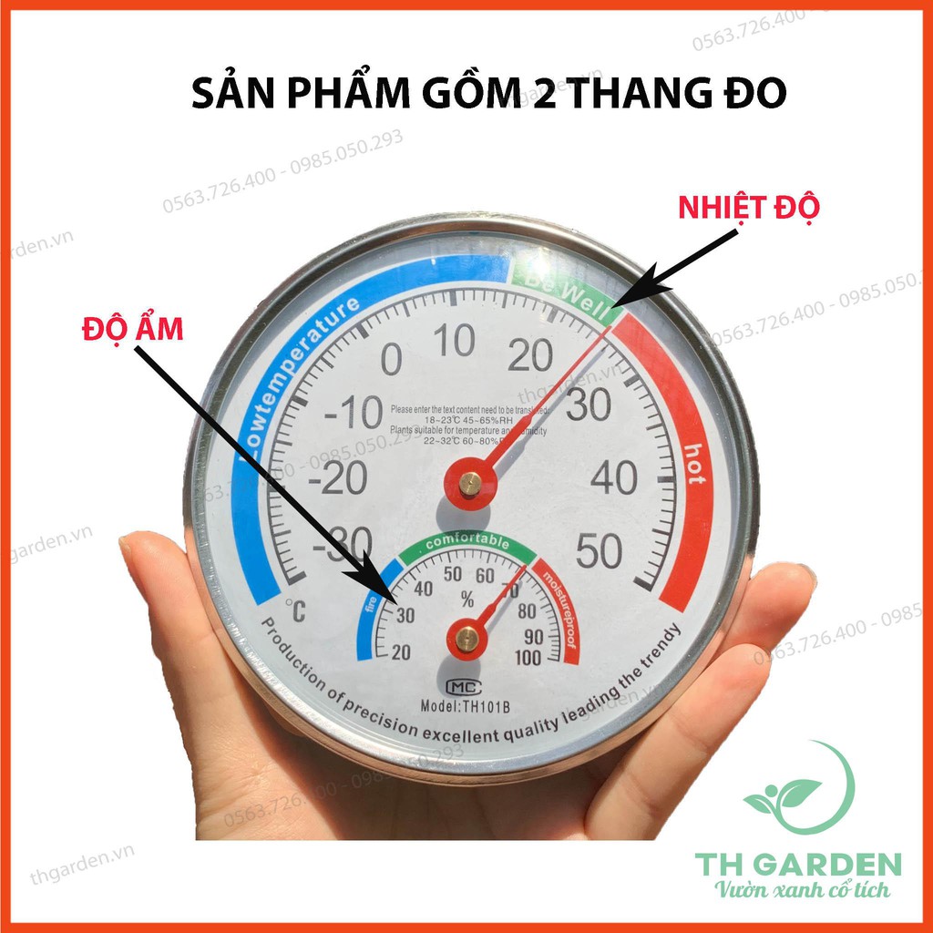 Nhiệt Ẩm Kế Cơ Học Thermometer TH101B - Thiết Bị Chuyên Dụng Để Đo Độ Ẩm Và Nhiệt Độ - Hàng Chất Lượng Cao