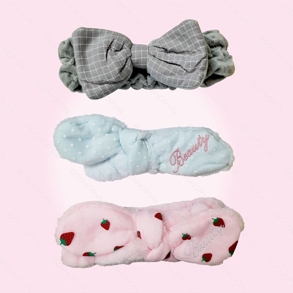 Băng Đô Cài Tóc Rửa Mặt Lông Mềm Giao Ngẫu Nhiên