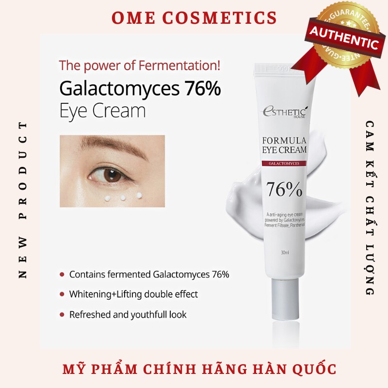 Kem mắt Esthetic House Galactomyces 76% cải thiện nếp nhăn và quầng thâm mắt