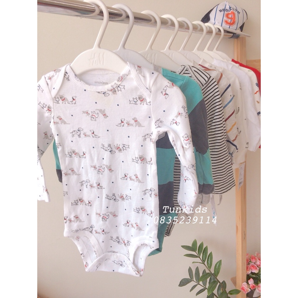 {3-6m} Body chip dài tay Carter xuất xịn