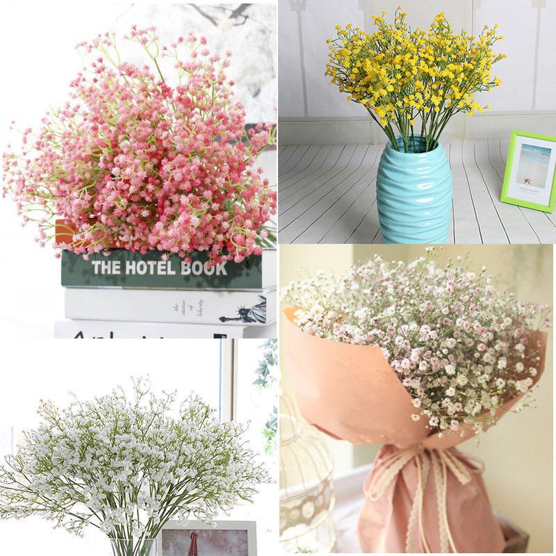 Bó Hoa Gypsophila Giả Bằng Lụa Trang Trí Giáng Sinh