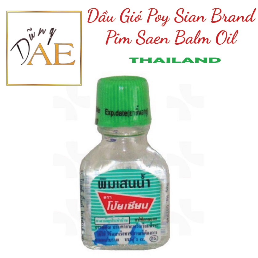 Dầu Gió Poy Sian Brand Pim Saen Balm Oil Thái Lan 3mL