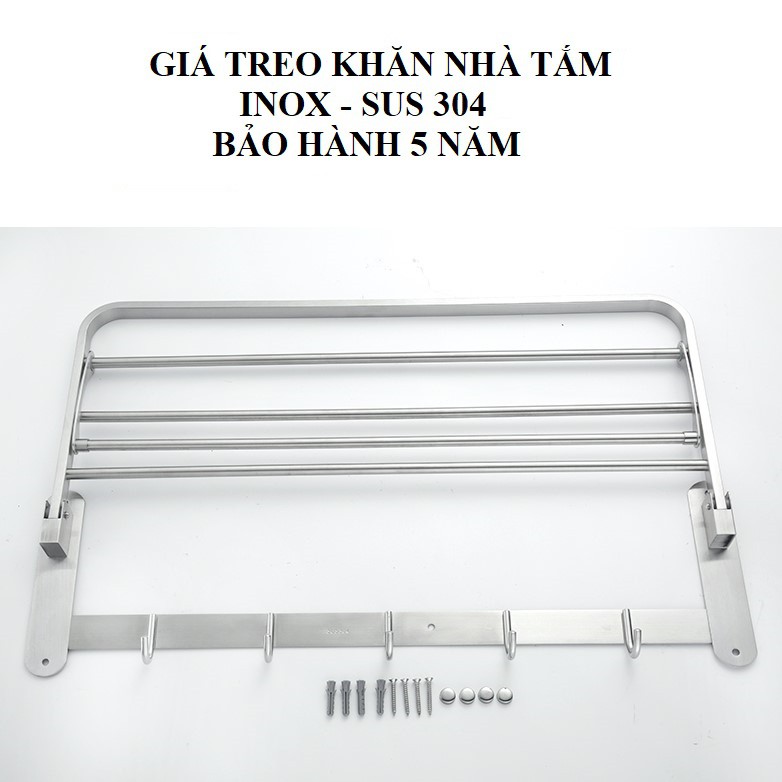 Combo vắt khăn + kệ góc chất liệu inox 304 độ bền cao không han gỉ