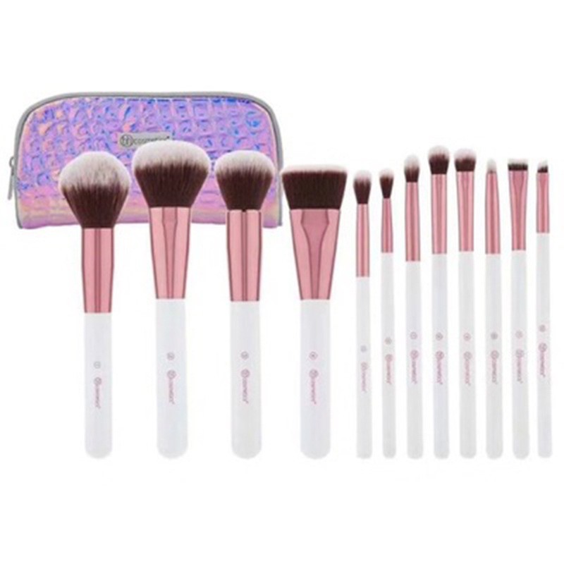 bộ cọ trang điểm cá nhân bh cosmetics Crystal Quazt angelashop với 12 cây đầy đủ hộp giấy