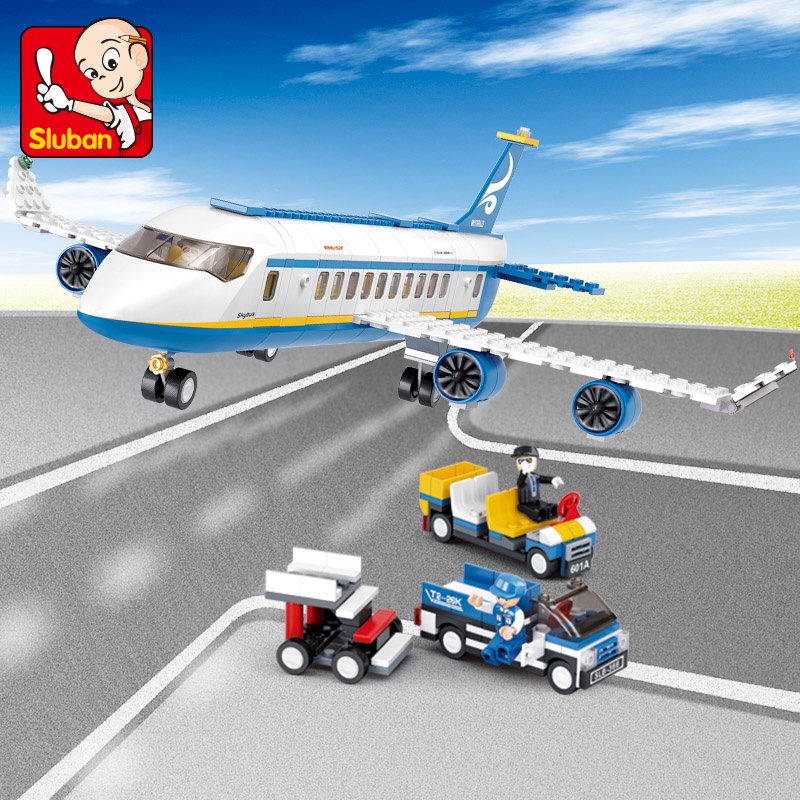 Sluban Bộ Đồ Chơi Lắp Ráp Máy Bay Airbus 463 Mảnh B0366 Skybus Compatbile Với Thương Hiệu Dẫn