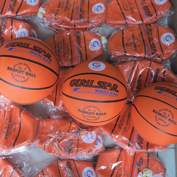 [Tặng Kim + Lưới] Bóng Rổ Cao Su  Prostar size 3 - 7 Quả bóng Rổ Geru Star Cao Su - Vicsport