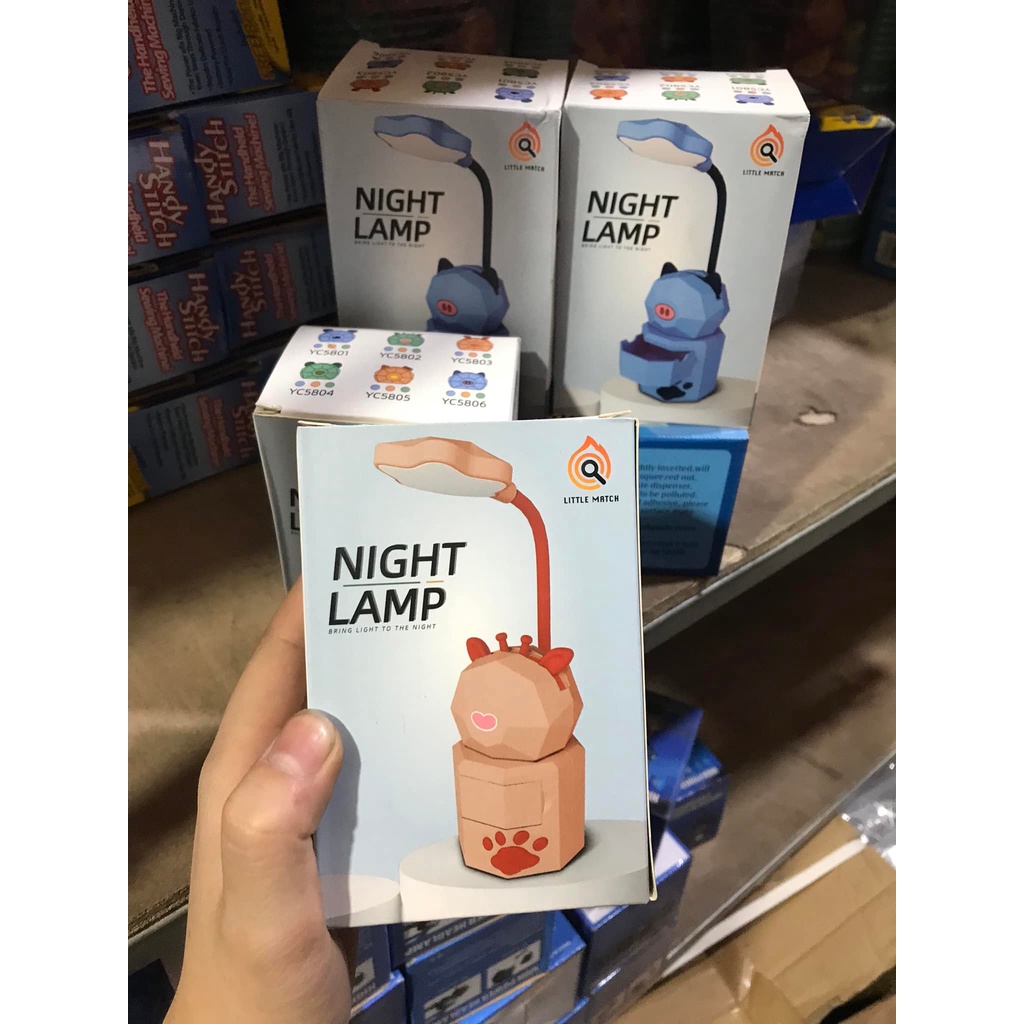 Đèn Led bàn học hình thú mini sạc pin