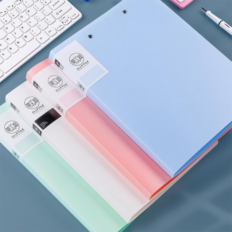 Bìa đựng tài liệu bằng nhựa PP khổ A4 thiết kế 2 kẹp kim loại chắc chắn