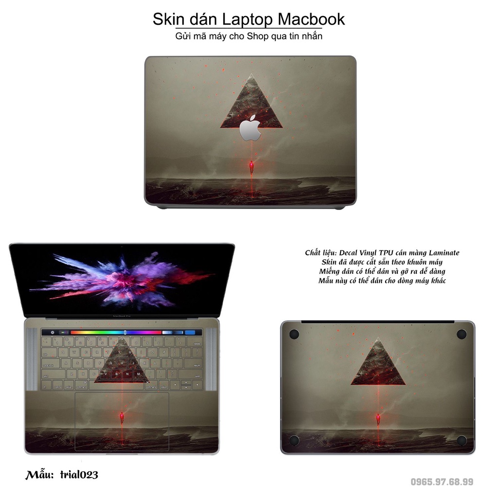 Skin dán Macbook mẫu Đa giác (đã cắt sẵn, inbox mã máy cho shop)