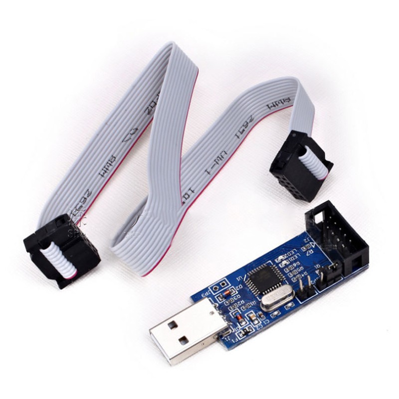 1 Bộ Lập Trình USBasp AVR 51 AVR MCU ISP Với Bộ Sạc Quá Dòng Tự Bảo Vệ