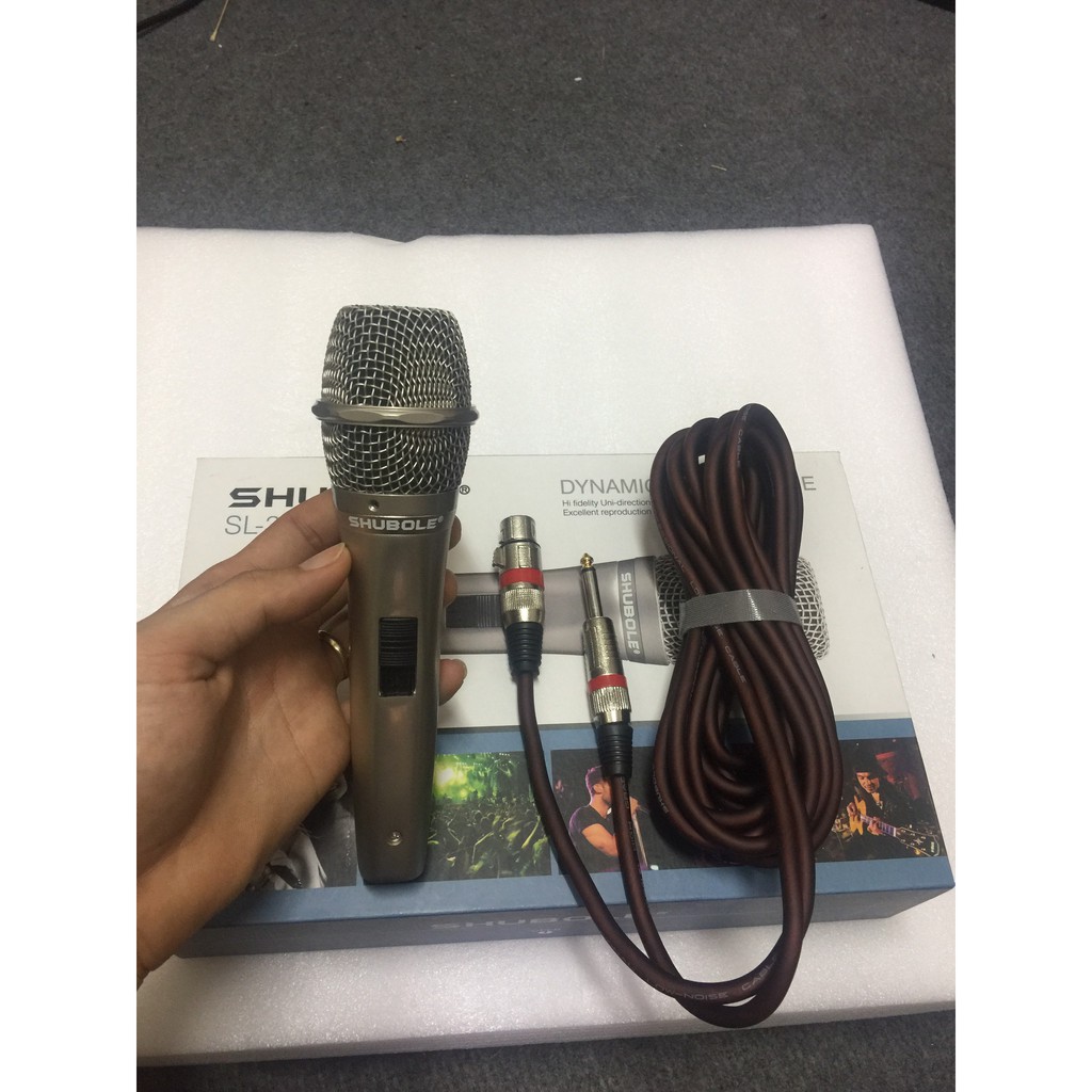 Micro Karaoke và Micro thế hệ mới Có Dây Shubole SL - 370 (1 Mic) - Hàng Nhập Khẩu Hát Hay Không Lo rú rít