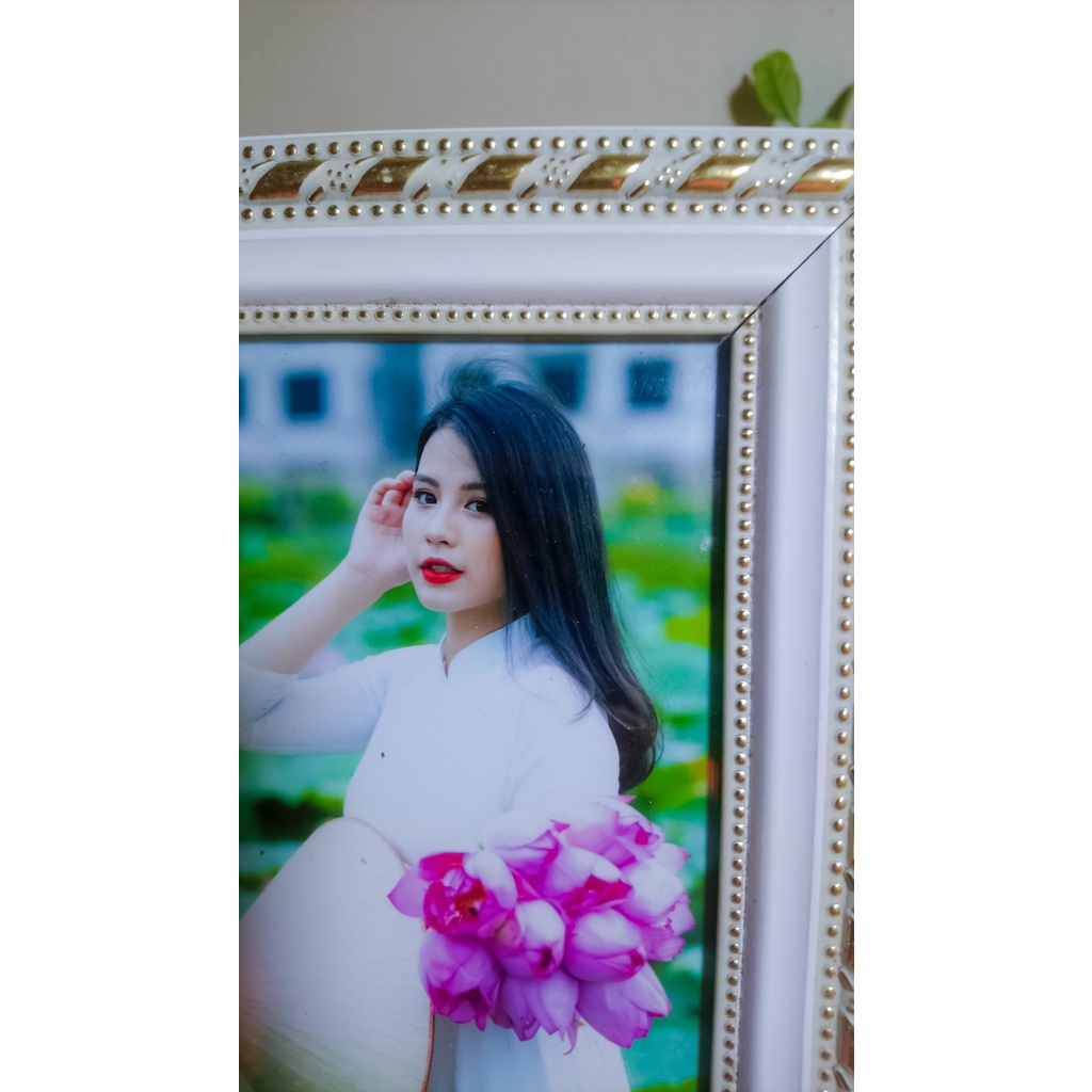 Khung ảnh 10x15 mặt kính 3mm bền đẹp - Hỗ trợ in ảnh vào khung