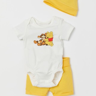 Sét 3 món body gấu pooh kèm mũ HM