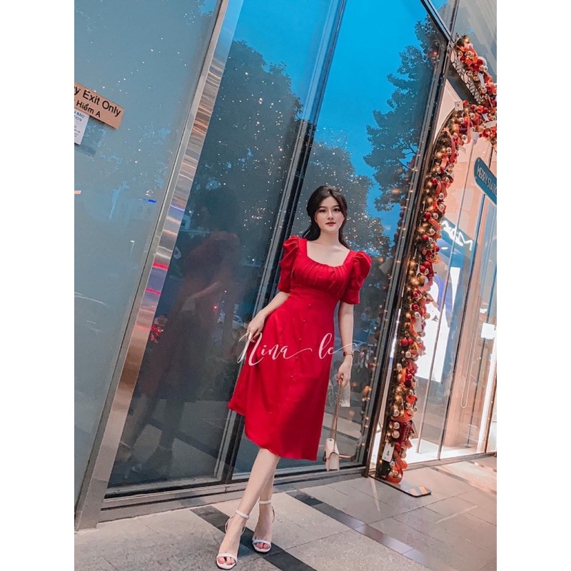 Đầm xếp ngực tay phòng bigsize 60=>90kg | BigBuy360 - bigbuy360.vn