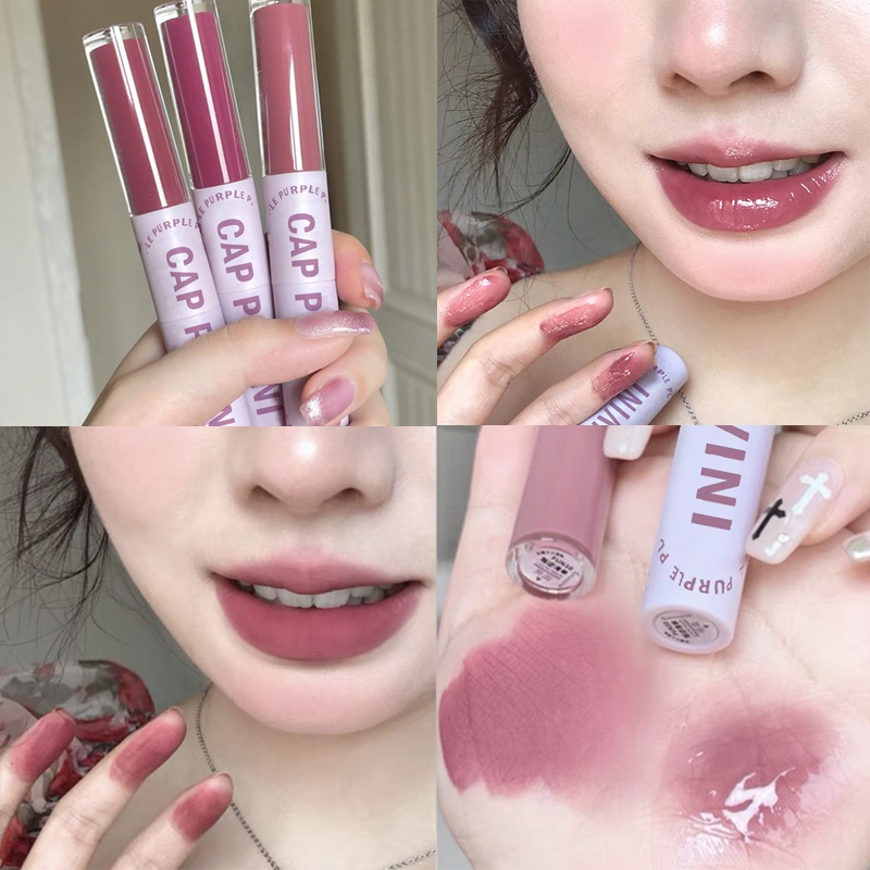 Son Kem Hai Đầu Cappuvini Tông Lì Chống Dính Cốc Chống Nước Lâu Trôi