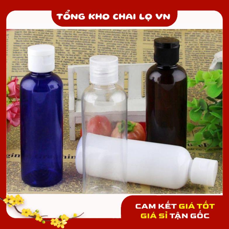 Chai Chiết Mĩ Phẩm ❤ Chai lọ nhựa pet nắp bật [100ml,50ml,30ml,20ml] chiết mỹ phẩm, dầu gội, sữa tắm .