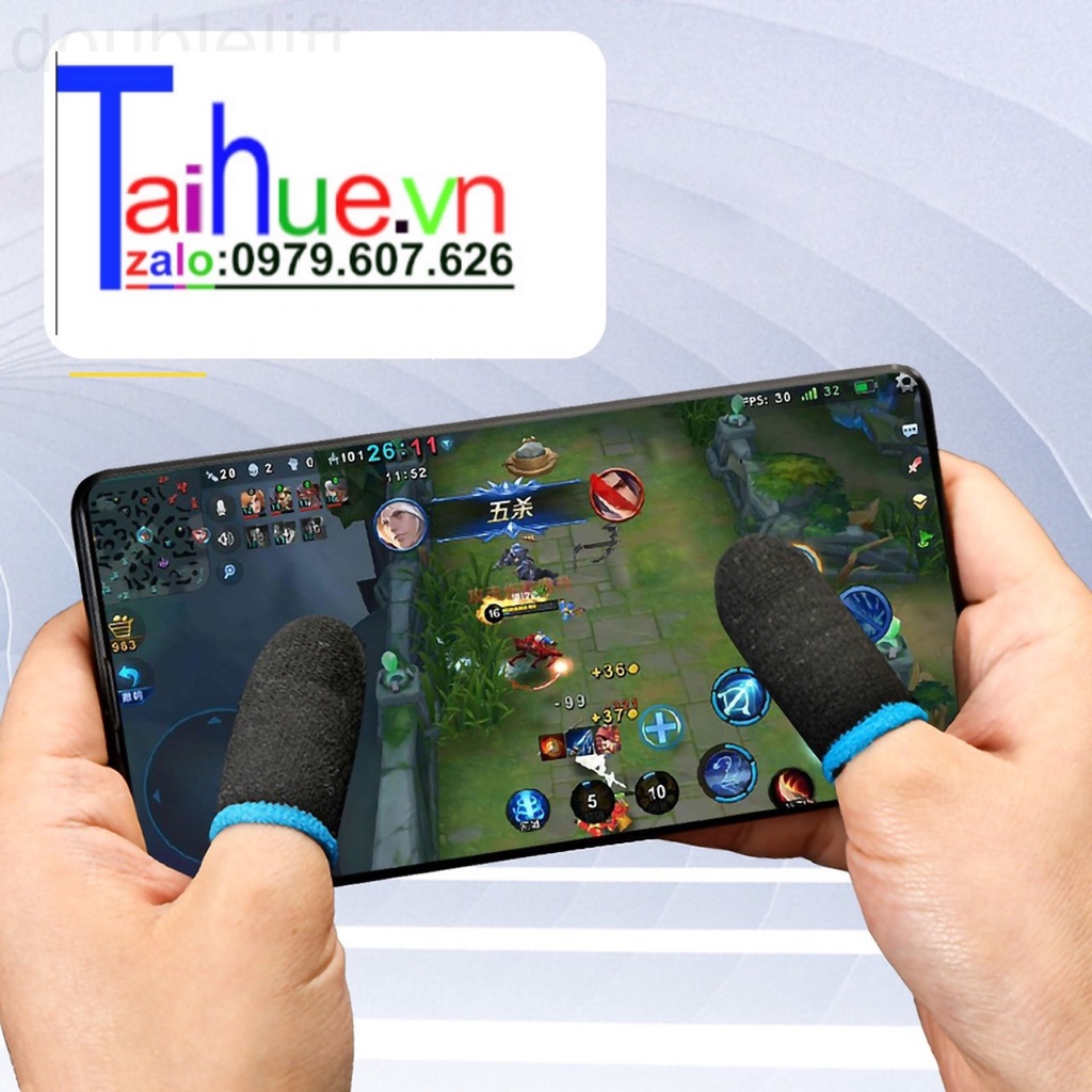 Bộ 2 Găng Tay Cho Ngón Tay Bằng Vải Dệt Kim Chống Mồ Hôi Cho Tay Cầm Chơi Game