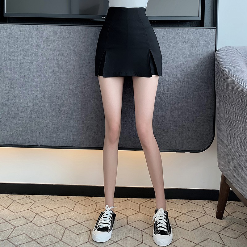 Chân váy xẻ tà giả quần Emilyshop ulzzang (T)