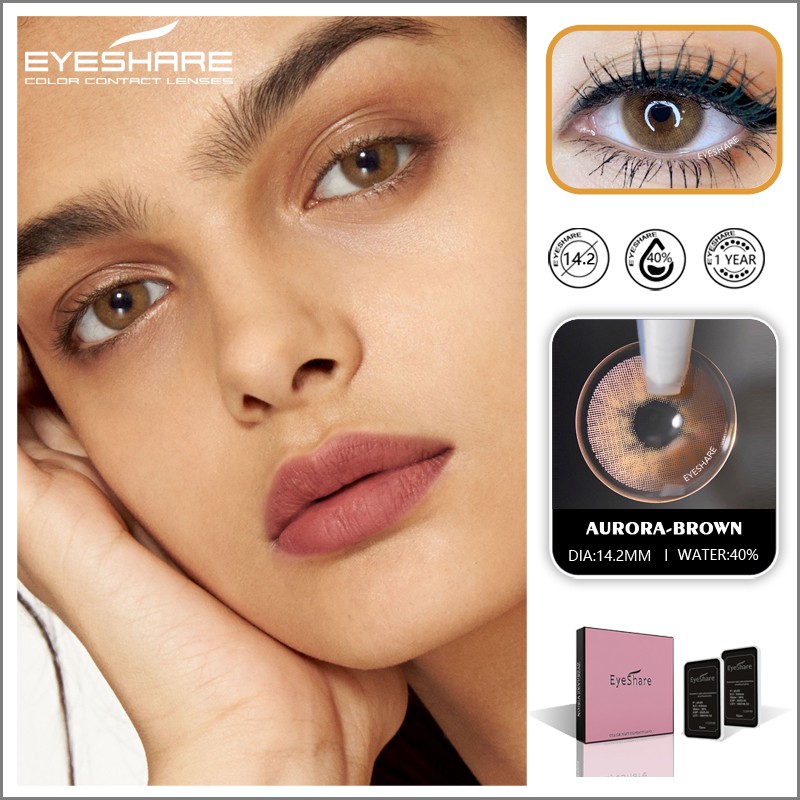 EYESHARE Cặp Kính Áp Tròng Nhiều Màu Sắc Thời Trang