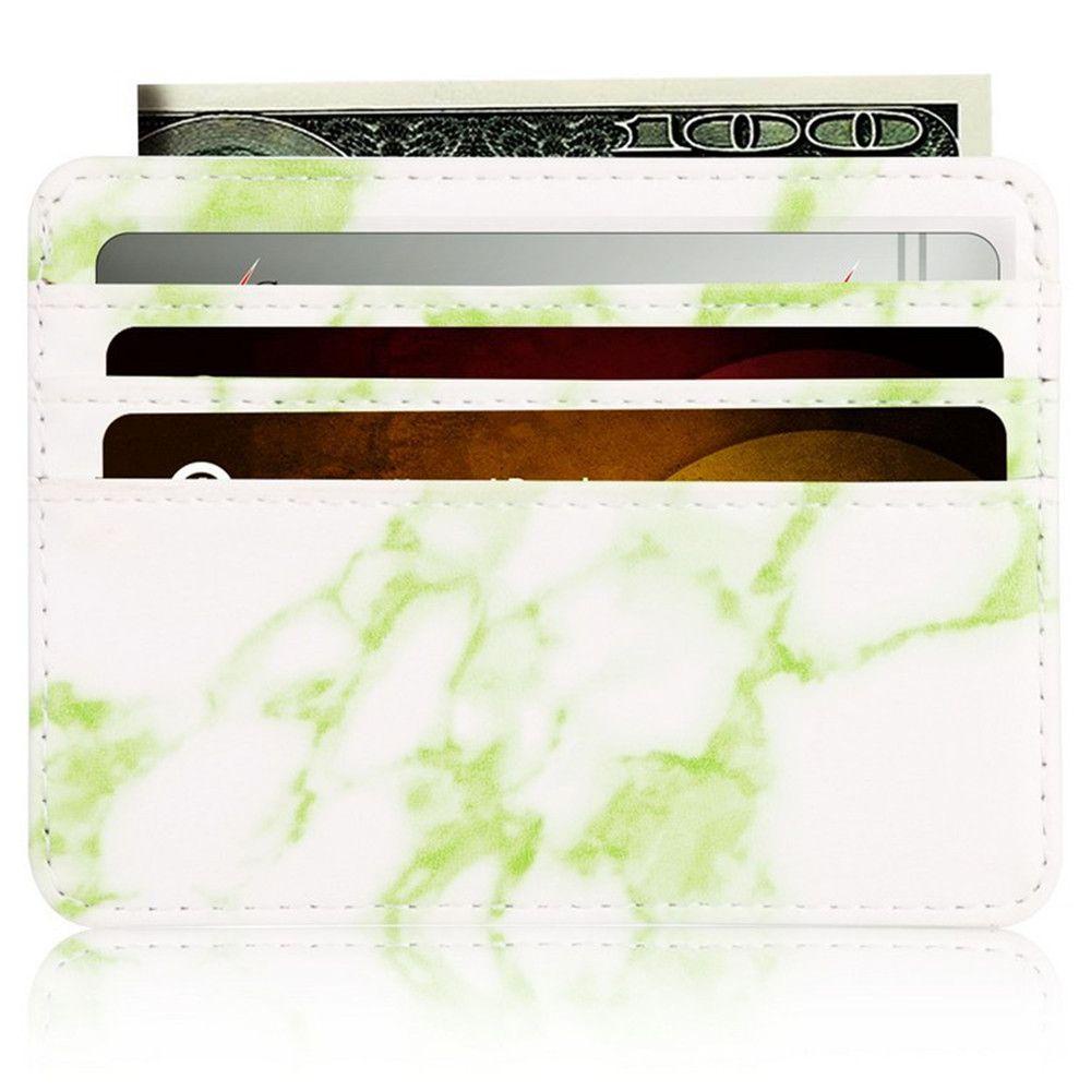 Ví Đựng Thẻ Id Bằng Da PU Chống Nước Họa Tiết Cẩm Thạch Dễ Thương Giá Đỡ