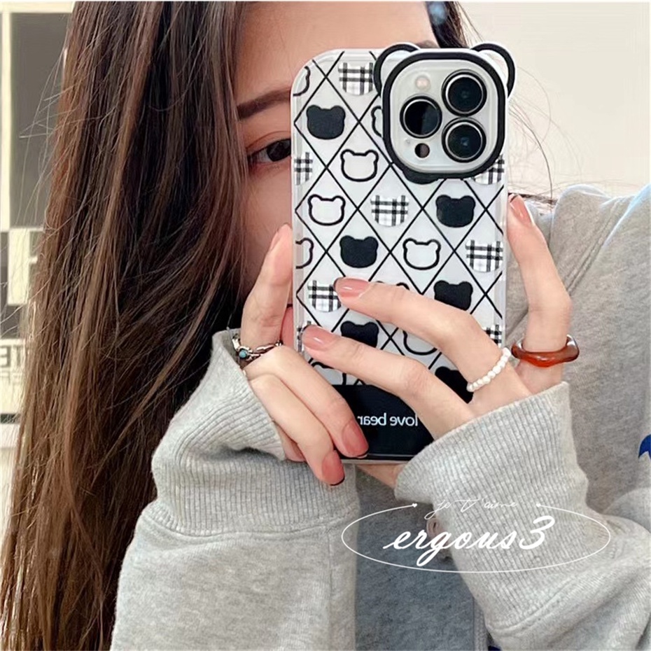 Ốp Điện Thoại Mềm Họa Tiết Gấu Thời Trang Cho iPhone 14 13 12 11 Pro Max SE2020 X XR Xs Max 7 8 6 6s Plus