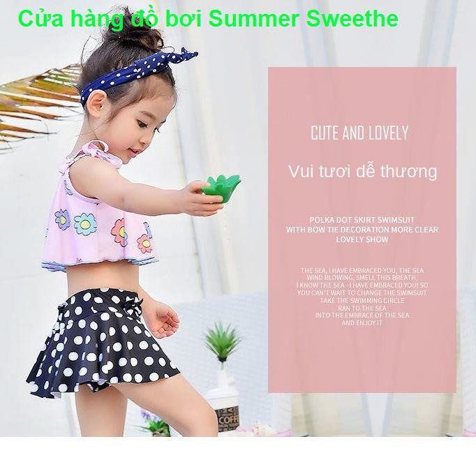 Children áo tắm nữ một mảnh Váy Đồ bơi Bảo thủ Trẻ em lớn dễ thương Học sinh nhỏ Bộ tươi