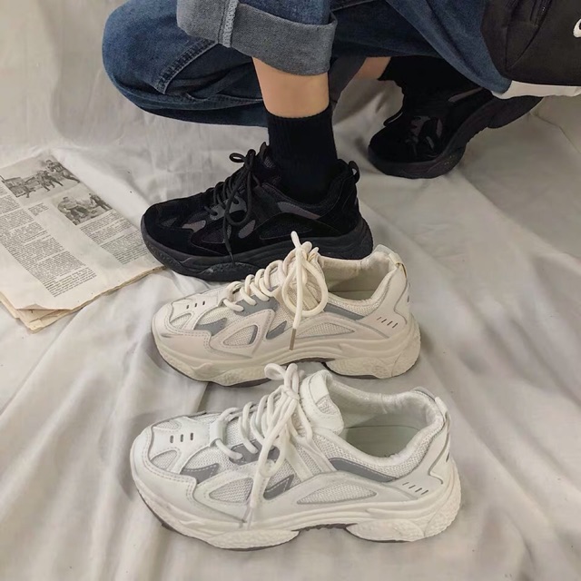 [ORDER CÓ ẢNH THẬT] GIÀY ULZZANG SNEAKER PHẢN QUANG ( PHÁT SÁNG KHI CHIẾU ĐÈN FLASH VÀO )