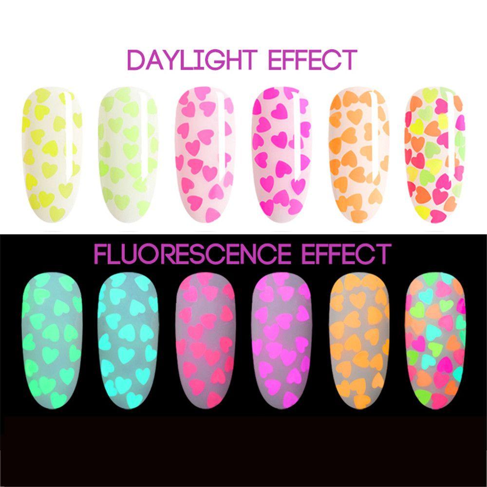 Hộp Kim Tuyến Dạ Quang Trang Trí Móng Tay Thời Trang