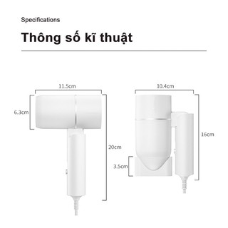 Máy sấy tóc mini gập gọn Bedabenc 1000W